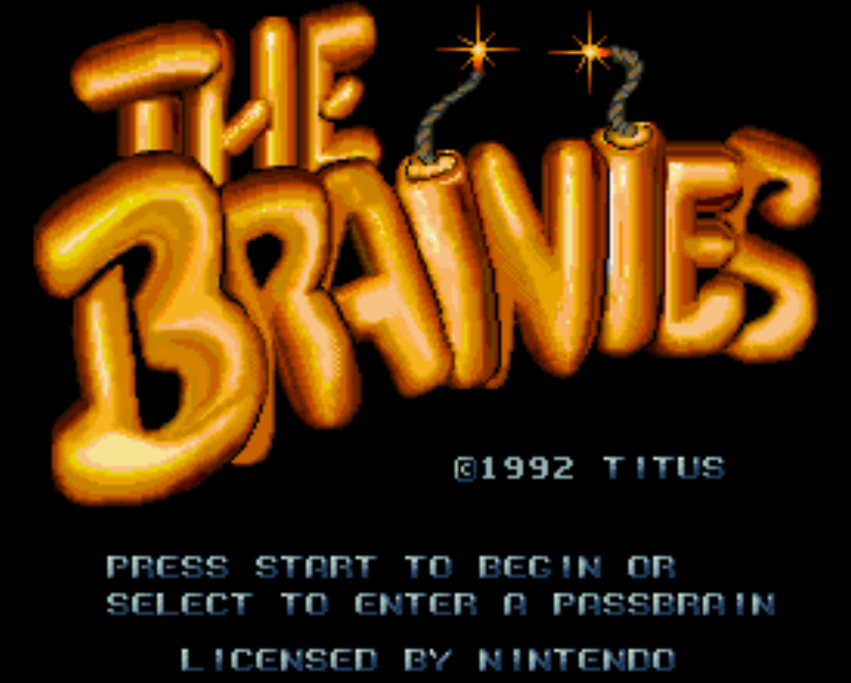 The Brainies Title Screen